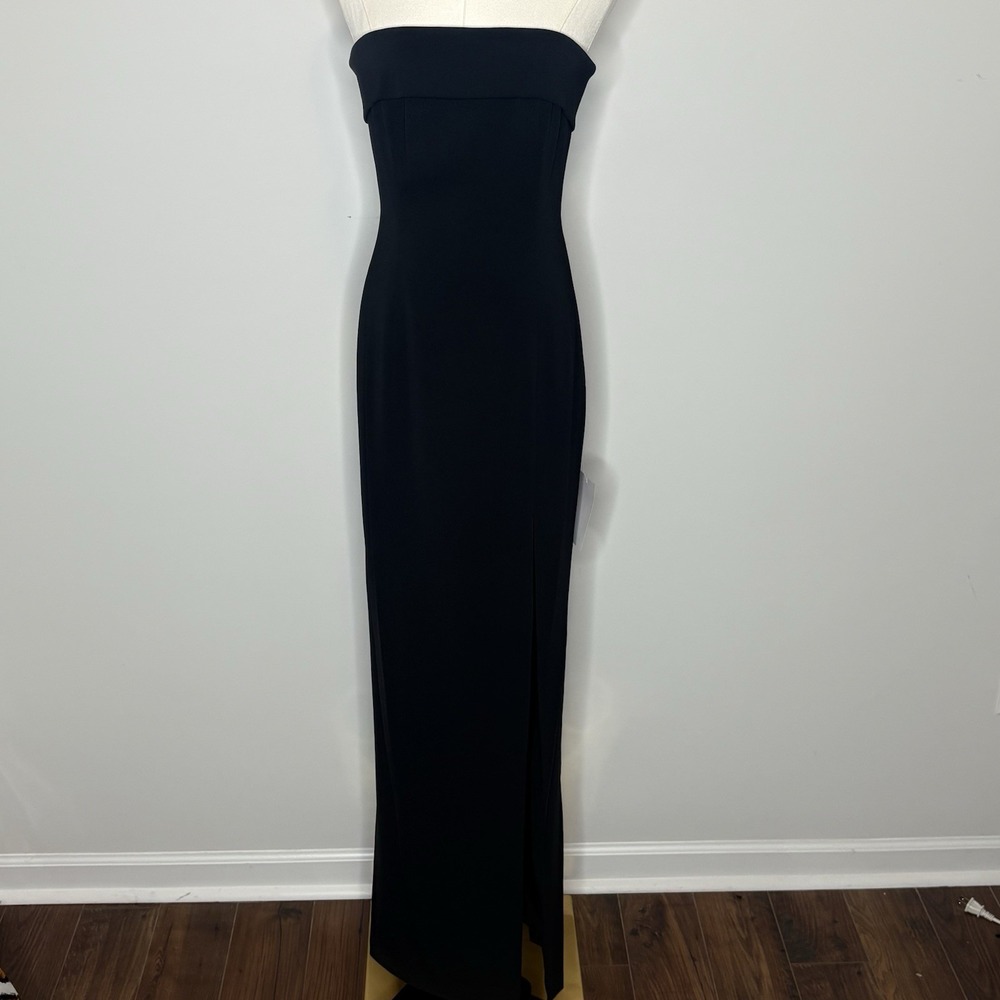 JAYGODFREY Black Strapless Dress sz6 shortened to 6P, NWOT